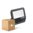 Voordeelpak 4x Ledvance LED Floodlight Aluminium Zwart 41W/27W 4000lm/6000lm 100D - 840 Koel Wit | IP66 - Symmetrisch