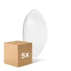 Voordeelpak 5x Ledvance LED Bulkhead Surface Circulair 400 Wit 24W 1920lm - 840 Koel Wit | 400mm - IP44 