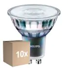 Voordeelpak 10x Philips MASTER LED Spot ExpertColor GU10 PAR16 5.5W 400lm 25D - 940 Koel Wit | Beste Kleurweergave - Dimbaar - Vervangt 50W
