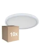 Voordeelpak 10x D'Lite Plafondlamp Luma Wit 18W 1700lm - 827 Zeer Warm Wit | IP44 - 29cm