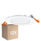 Voordeelpak 12x Osram LED Downlight Recess Slim Wit 8W 550lm 110D - 830 Warm Wit | Zaagmaat 120mm