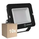 Voordeelpak 10x Ledvance LED Floodlight Compact Zwart 50W 5000lm 100D - 865 Daglicht | IP65 - Symmetrisch 