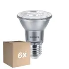 Voordeelpak 6x Philips Master Value LED Lamp Reflector E27 PAR20 6W 540lm 40D - 940 Koel Wit | Beste Kleurweergave - Dimbaar - Vervangt 50W