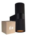 Voordeelpak 6x Nordlux Kyklop Wandlamp Aluminium Zwart Up & Down | Geschikt voor 2x GU10