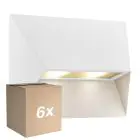 Voordeelpak 6x Nordlux Pontio 27 Wandlamp Aluminium Wit | Geschikt voor 2x GU10