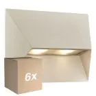 Voordeelpak 6x Nordlux Pontio Wandlamp Aluminium Sanded | IP54 - Geschikt voor 2x GU10 