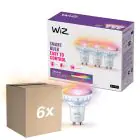 Voordeelpak 6x Voordeelpak 3x WiZ Smart LED Spot GU10 PAR16 5W 400lm 36D | Beste Kleurweergave - Dimbaar - Vervangt 50W