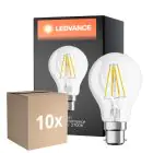 Voordeelpak 10x Ledvance Classic Performance LED Lamp B22d Peer Filament Helder 4W 470lm - 827 Zeer Warm Wit | Vervangt 40W