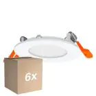 Voordeelpak 6x Ledvance LED Downlight Slim Recess Wit 4.5W 240lm 110D - 840 Koel Wit | 85mm - Zaagmaat 72mm