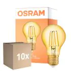 Voordeelpak 10x Osram Vintage 1906 LED E27 Peer Filament Goud 7.5W 865lm - 825 Zeer Warm Wit | Vervangt 60W