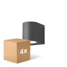 Voordeelpak 4x D'Lite Wandlamp Vossem Zwart | IP54 - Geschikt Voor 1x GU10