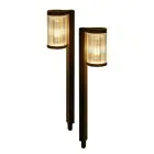 Duopak 2x Interlight Prikspot Solar Tuin Lantaarn Zwart 1W 40lm - 830 Warm Wit | incl. Accu
