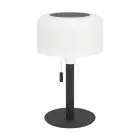Eglo Tafellamp Montapalma Solar Staal Zwart 2W 190lm - 830 Warm Wit | IP54 - Dimbaar - USB-C