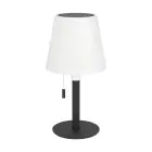 Eglo Tafellamp Montapalma Solar Staal Zwart 2W 190lm - 830 Warm Wit | IP54 - Dimbaar - USB-C