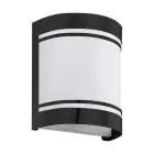 Eglo Wandlamp Cerno Staal Zwart | IP44 - Geschikt voor 1x E27